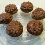 Amaranth cupcakes with coconut and chocolate ganache, gluten free