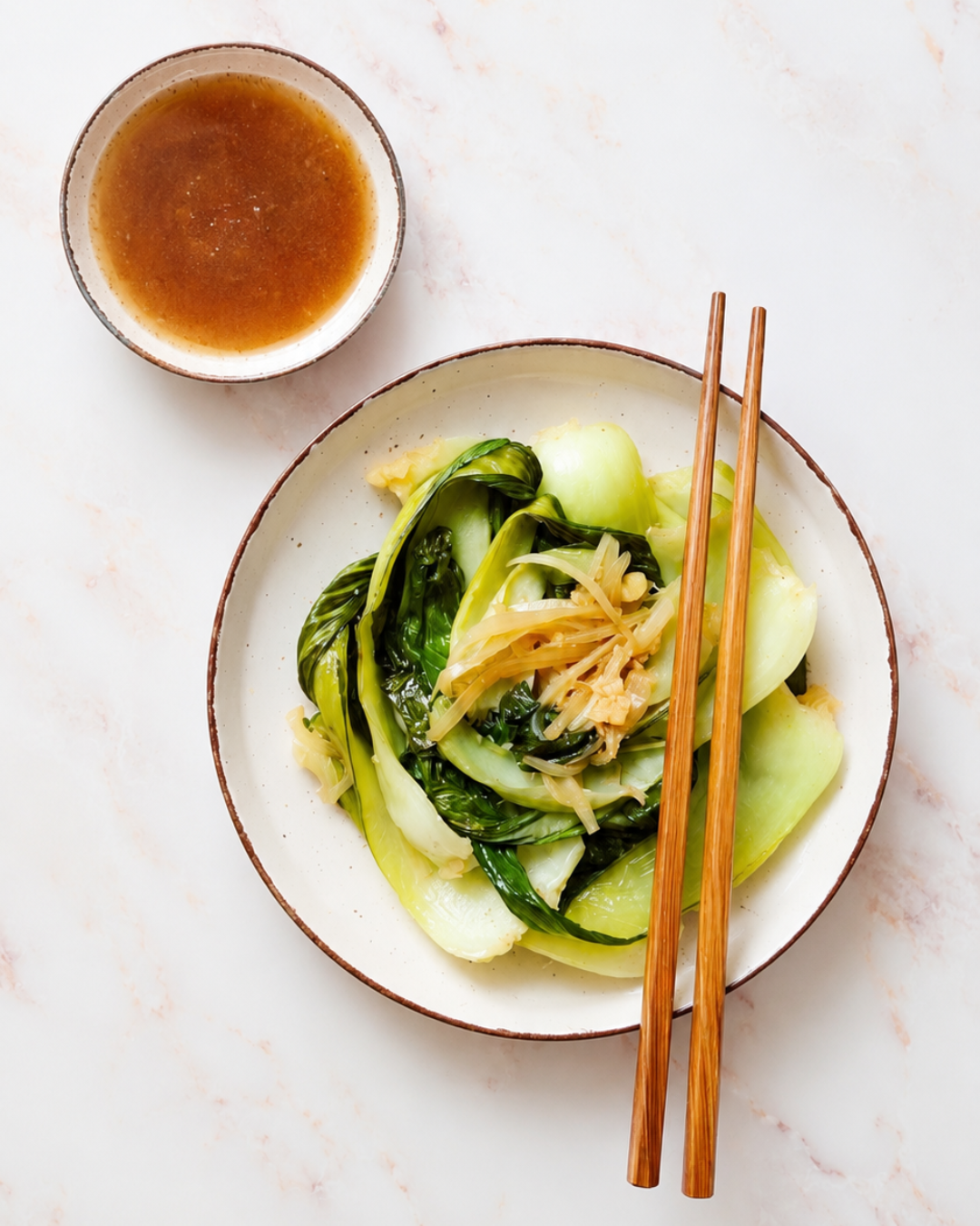 Pak Choy con jengibre