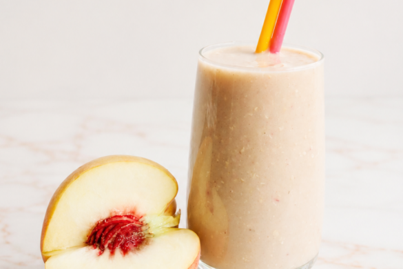 Peach and oats smoothie
