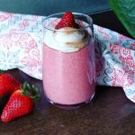 Strawberry Oat Smoothie with Italian Meringue 